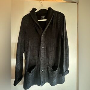 Abercrombie & Fitch Dark Gray Knit Cardigan Sweater